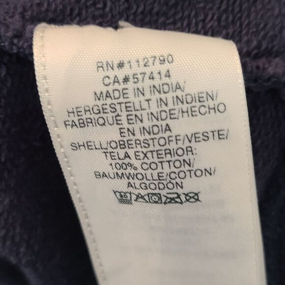 True Religion Sweatshirt Mens Large Blue White Graphic Hoodie Sleeve Stripes - Picture 7 of 7